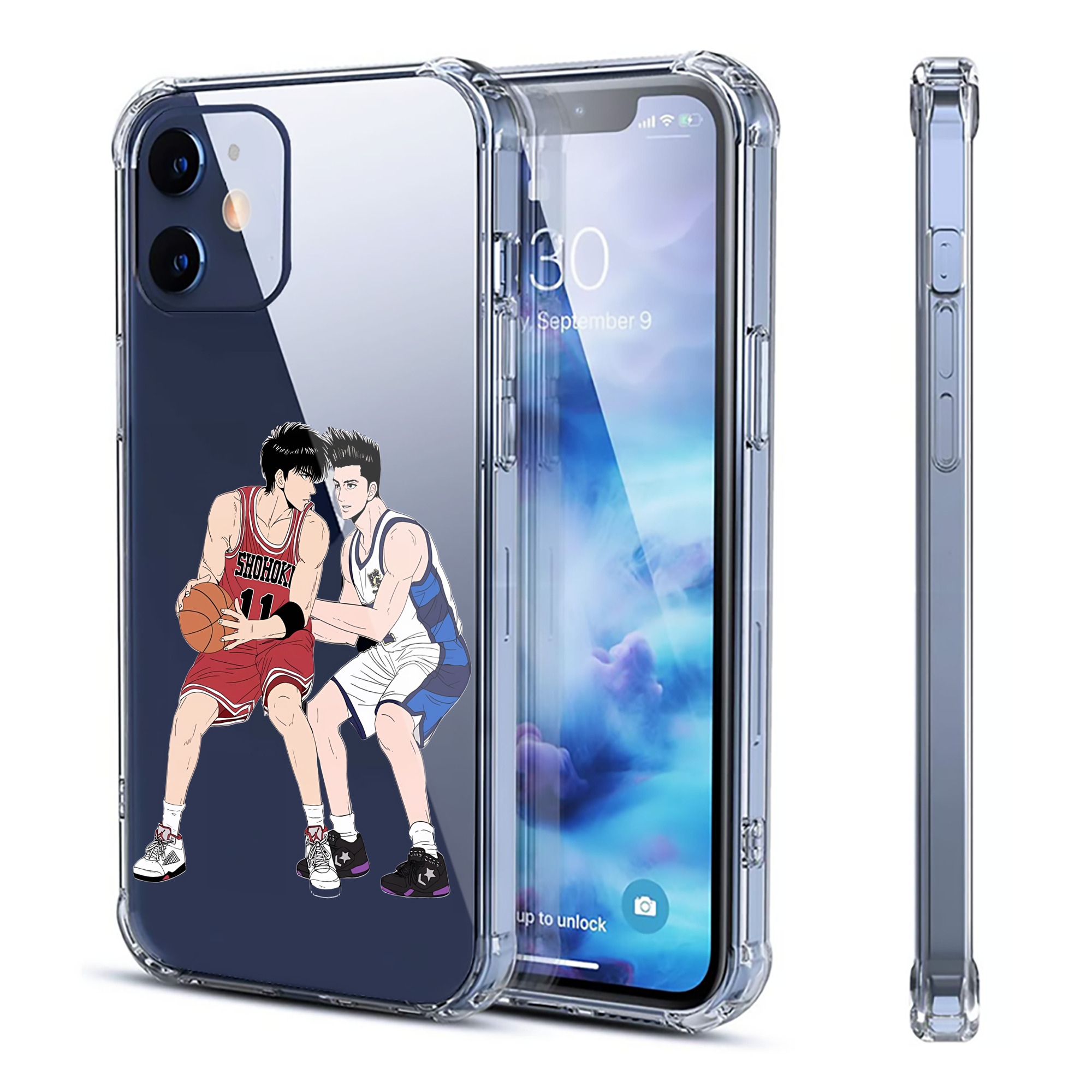 （画像用） SLAM DUNK／スラムダンク 【iPhone 12シリーズ対応】透明スマホケース（クリアソフトケース）